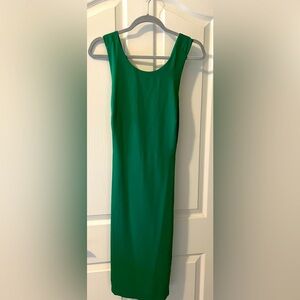 Ann Taylor Emerald Green Crisscross back Sleeveless Dress